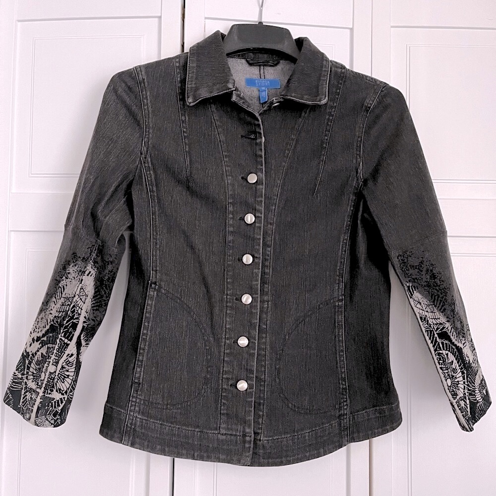 Escada Sport dark denim burnout blazer - Picture 1 of 12